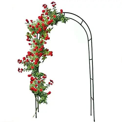 Arco da Giardino Supporto per Rampicanti Sostegno Pergolato in Metallo per Rose Fiori Piante Vite Decorazione Viali Ideale per Matrimoni Ed Eventi 240 x 140 x 38 cm Colore Verde Scuro