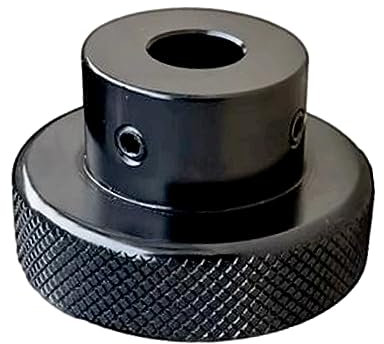 CHANCS Alliage d'aluminium Poignée moletée de réglage noir 50mm OD 16mm alésage Poignées de tournage pour fraiseuse, perceuse, tour à manivelle