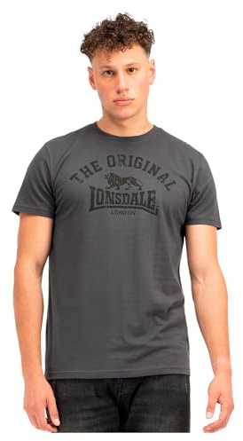 Lonsdale Men's ORIGINAL T-Shirt, Anthracite/Black, XXL