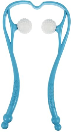 PartyKindom 2 St tillbaka shiatsu kudde massager handhållna massageapparater kuddrullar nackmassageapparat axelmassageapparat cervikal massageapparat nacke rullhjul miniklipp verktyg kondition