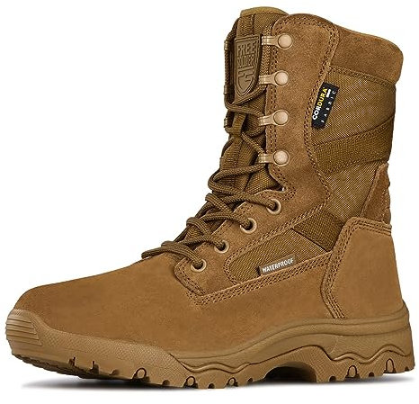 FREE SOLDIER Taktische Herrenstiefel 8 Zoll Leichte Kampfstiefel Langlebige Wildleder Militärische Arbeitsstiefel Wüstenstiefel