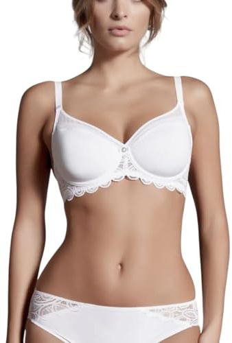 Lepel 1 Pezzo di Reggiseno Donna Balconcino con Ferretto Coppa Preformata 481 Belseno Soiree Bianco 5C