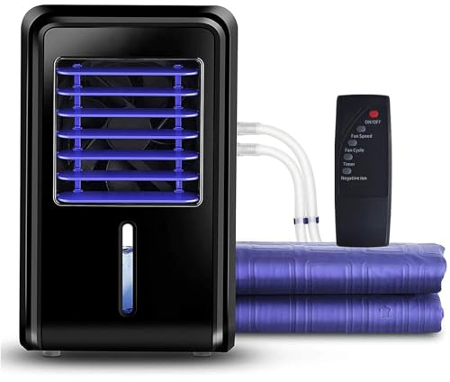 ANGDI Materasso ad Acqua di Raffreddamento, Materasso raffreddato ad Acqua con Telecomando, Sistema di Cuscino di Raffreddamento del Letto, Coprimaterasso refrigerato in PVC, 63x27 Pollici