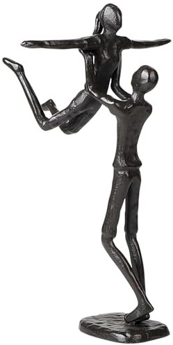 SUPAWAY Statua di coppia di ferro Statua di ferro con ballerino maschio che solleva la sua compagna femminile Scultura danza per casa, ufficio, tavolo, sculture scaffali per camino ingresso televisivo