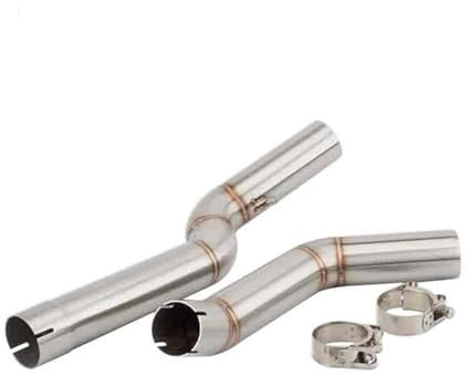 Auspuff Schalldämpfer Slip-On Für CBR600RR Für F5 2003-2017 Motorrad-Auspuffanlagen Rohr Flucht Edelstahl Verbindungsrohr Verbindung 51mm Schalldämpfer Auspuffkrümmer(2003-2004)