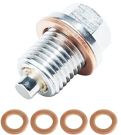 Flaconi Ölablassschraube Auto,Ölablassschraube Dichtung,Ölschraube,Magnetische Ölablassschraube,M14x1.5 Ölablassschraube mit Dichtring,Ölablassschraube Magnet,für die Meisten Auto (M14x1.5)