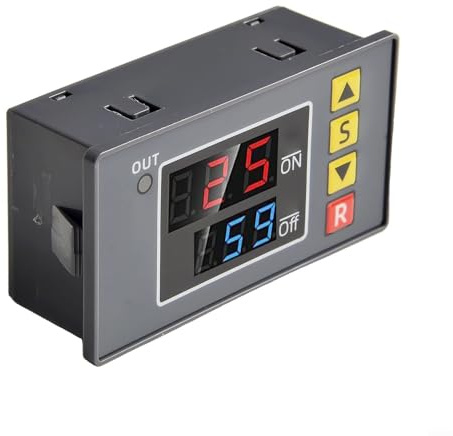 Interrupteur temporisé DC 12 V, module de minuterie 10 A, contrôle marche/arrêt numérique programmable, module de relais temporel 0-999 s/min/h