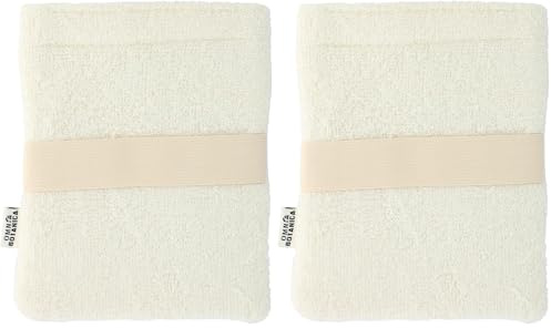 OMNIA BOTANICA - Gant porte-savon - Coton et Bambou - Nettoie la peau en douceur - Gant zéro-déchet anti gaspillage de savon - Gant de bain - Spa (Lot de 2)