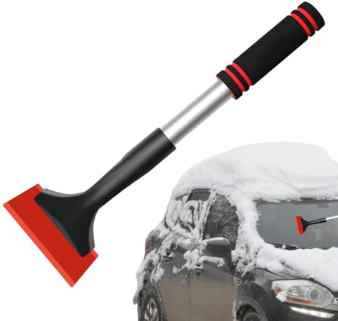 Bilisskrapa - biltorkare med skumhandtag, fönsterskrapa för is- och snöborttagning - vintertillbehör för bilar, lastbilar, stadsjeepar och andra fordon