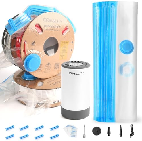 3D-skrivare filament vakuumpåse kit, 8-pack filamentpåsar kit med elektrisk pump, damm- och fuktbeständig filamenttorkning, Creality 40 x 40 cm,