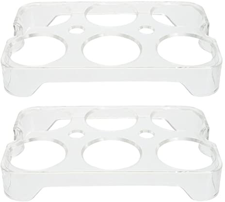 NULYLU 2piezas Bandeja Para Huevos De Refrigerador Organizador Compacto y Resistente Para Almacenamiento Seguro Diseño Espacioso Para Cocina