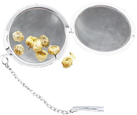 Bolas de té para té a granel, infusores de bolas de té para té a granel | Té de té a granel - Infusor de té con cadena, filtros de té a granel, esfera para té de acero inoxidable, accesorio