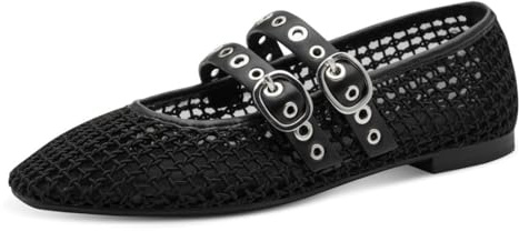 Tamaris Donna ballerina con cinturino piatta nero 40 EU