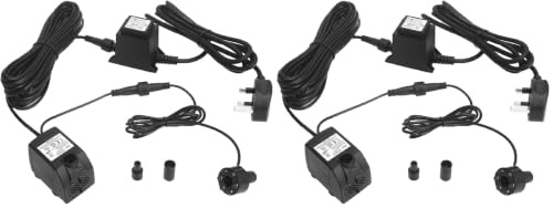 BARST Submersible Water Feature Pump 12V AC 600L/H with LED Light (Pack of 2)