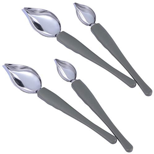 YARNOW 4 Pezzi Cucchiaio Piatti Decorativi in Acciaio Inox Cucchiaio Penna Di Precisione Per Decorare Piatti Biscotti Torte Cioccolato