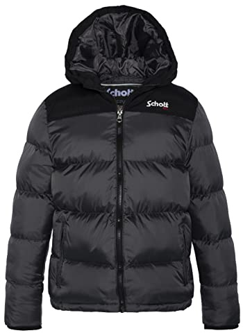 Schott NYC Mixte Enfant Utah2b Doudoune, Anthracite, 14 Ans EU