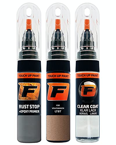 FIRANTO Lackstift Autolack Reparaturset für VW/Volkswagen LT8T Copper Bronze - 3-in-1 Autolack Kratzer Reparaturstift 15ml Grundierung, Klarlack