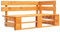 ZQQLVOO Sitzgruppe Terrassenmöbel,Gartenliege Sonnenliege,Outdoor-Stuhl aus Holz,Garten-Paletten-Eckbank Holz Honigbraun für Terrasse, Balkon, Suitable for Indoor and Outdoor use