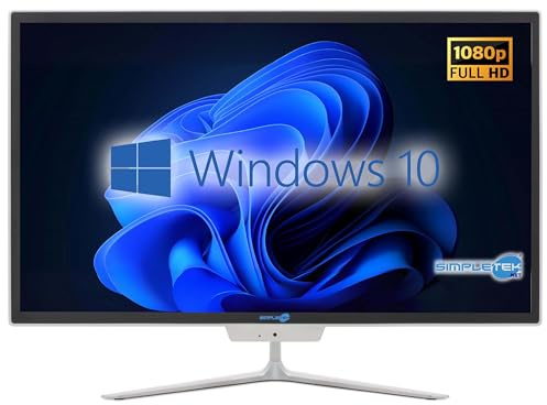 SIMPLETEK PC All in One Core i5 upp till 3,20 GHz, 16 GB SSD RAM 240 GB Windows 10 Pro | 24 tum FHD-skärm integrerad webbkamera WiFi BT LAN HDMI | fast dator för hemmakontor i skolan