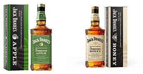 Jack Daniel’s Tennessee Apple Gift Tin Whiskey, 70cl (package may vary) & 's Tennessee Honey Gift Tin, 70 cl