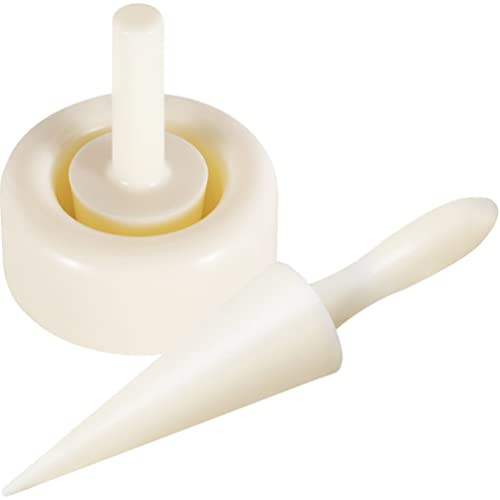 UPKOCH Kitchen Ice Cream Cone Shaper, Crispy Cone Roller Waffle Cone Maker, Ice Cream Cone Mold Kit, Egg Roll Maker, 9.25 Inch, White, Perfect for Homemade Desserts, Safe for Baking