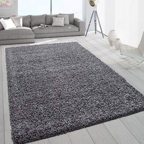 SASONS® Extra Large Shaggy Rug 5cm Thick Soft Pile Modern Fluffy Rugs for Living Room Bedroom Floor Carpet Mat Non Shedding Warm Colours Small Large X-Large Area Rugs (Dark Grey, 120 x 170cm)