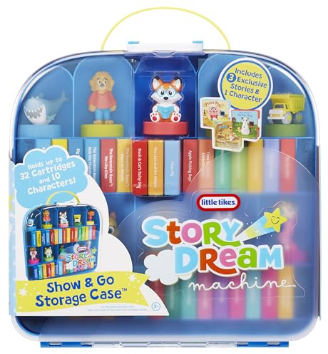 Little Tikes Story Dream Machine Show & Go Storage Case, Storytime, Books, Audio Play, Character, Carry Case, Gift and Toy for Toddlers and Kids Girls Boys Ages 3+