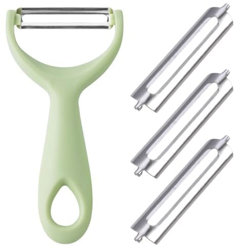 COYUN 1Pcs Pelapatate, pelapatate professionale, pela patate e verdure, Pela Verdure, Pela Verdura, con 3 Lame per Sbucciare Patate, per Pelare Patate, Adatto per campeggi in Famiglia, Picnic e Viaggi