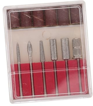 LOLIPPYY Juego de Brocas para Manicura y Pedicura, 6 Cabezales de Pulido Bandas de Lijado, Compatible Limas Eléctricas para Uñas Profesionales