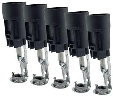 ORION LIGHTSTYLE Kerzenfassung ø 24mm für Kronleuchter Maria Theresia, 5 Stück, Länge verstellbar 65-85 mm, passend zu Kerzenhülsen Fassung E14