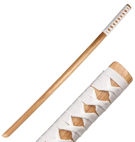 Espada Katana de Madera, Cuerda Blanca, Cabra Kendo, Espada samurái