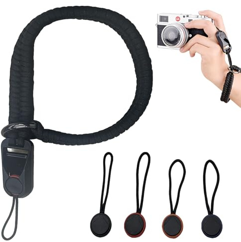 DizemoiQ Justerbar kamera handrem av flätat rep professionella kameratillbehör för DSLR spegellösa kameror även som mobiltelefonögla för handleden