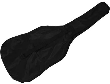 SHBHWS Set med 2 x 38 tums gitarrfodral i oxfordtyg, med axelrem och ficka, gitarrtillbehör, reservdelar, svart, Taille unique, En stil