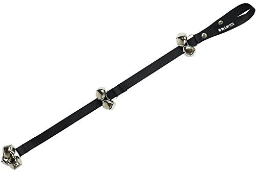 Me and My Pets Dog/Puppy Toilet Training Bells - Hangs from Door - Black
