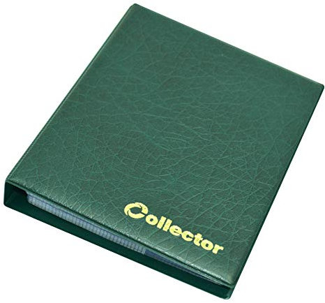 COLLECTOR COIN ALBUM for 120 medium size coins like 50p £2 A-Z 10 pence 10p 50 pence £1 €1 €2 or other GREEN