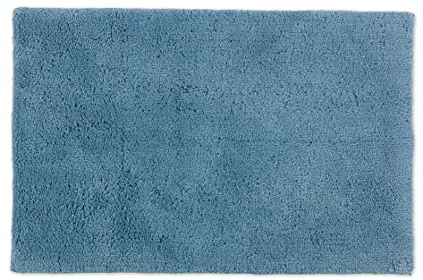 Schöner Wohnen Kollektion Badteppich einfarbig hellblau 40 x 60 cm – waschbare Badematte rutschfest - 100% Baumwolle – Badvorleger Trockner geeignet – Duschvorleger Badezimmer