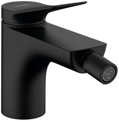 hansgrohe Einhebel-Bidetmischer Vivenis, Bidetarmatur mit Zugstange, Mattschwarz