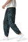 LucMatton Herren-Jogginghose mit weitem Bein, tolles Print-Design, Baumwolle, blau, 34-37