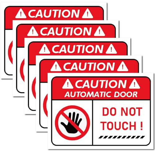 Craspire Autocollant de signalisation «Attention ne pas toucher» pour portes automatiques, étiquettes vinyle imperméables 9,8 x 6,9, intérieurs