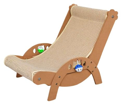 F Fityle Sedia a Dondolo in sisal per Gatti, Comoda Cuccia per Animali Domestici, tiragraffi Portatile per Gattini, Piccoli Animali Che dormono e macinano, L
