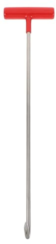 CONGARTENO Sollevatore per Tombini in Acciaio Inossidabile 47 CM Gancio a T per Impieghi Gravosi Attrezzo Portatile per Rimozione Coperchi Strumento Sicuro per Manutenzione e Lavori Sul