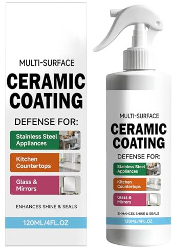 Home Ceramic Coating 120ml Long-lasting Shine Seal Agent | Ceramic Cooktop Cleaner for Kitchen Countertop Shower Stove Cabinet Sink Tile Home Appliance Bathroom Door