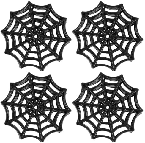 TOYANDONA 200 Unidades Decoración de Telarañas de Plástico para Halloween, Reutilizable y Fácil de Instalar, Adecuado para Interiores y Paredes Diseño Realista y Espeluznante