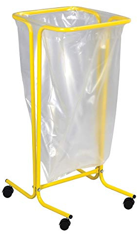 ROSSIGNOL tubag Support Sac Poubelle 110l sur roulettes en acier disponibles en 4 couleurs jaune