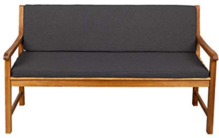 Gutekissen® Bankauflage Terrassen-Rasenbank oder Schaukel Gartenmöbel FK5 (140x40x50, Dunkelgrau)