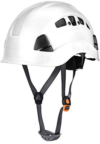 Demeras 1PC Safety Helmet Construction Hard Hat Anti-Fall Head Protector for Head (white)