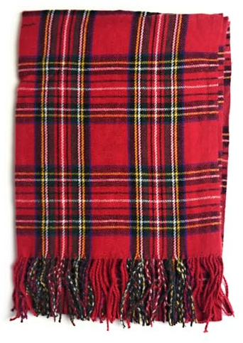 Écharpe tartan super douce au toucher cachemire – Foulard pour homme et femme