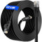 Soibke Outdoor Cat 6 Ethernet Cable 50m, Long Ethernet Internet Cable 50m High Speed LAN Cable 50 meter Flat Anti-Interference, Indoor For Home/Router/Switch - Pure Copper, 50 Free Clips - Black