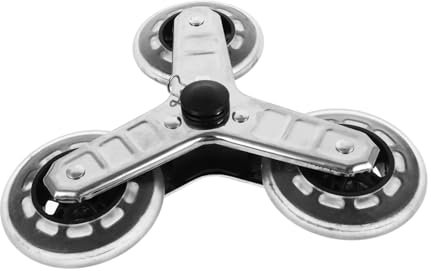 OFFSCH Räder für Einkaufswagen gummireifen Handwagen Gepäckwagenrad Rollen für Treppensteigwagen Rollen für Gepäckwagen Austausch von Karrenrädern Trolley-Dreiecksräder Rostfreier Stahl