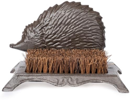 Schuhabstreifer Igel | Schuhbürste Gusseisen | Antikstil | 25x16 cm